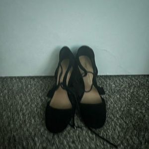 Black ballroom dance shoe